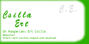 csilla ert business card